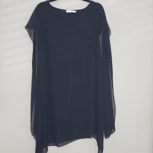 Xiang Ri Kui Layered Black dress -XL